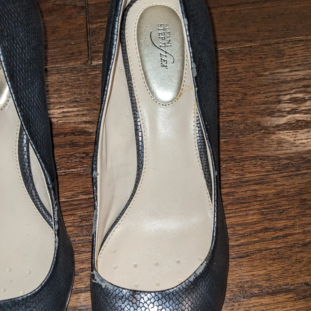 Alfani Step n Flex Pump Heels with Metallic Snake Skin Print